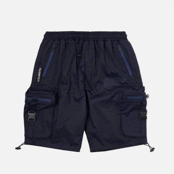 Eight & Nine Combat Nylon Navy Blue Shorts