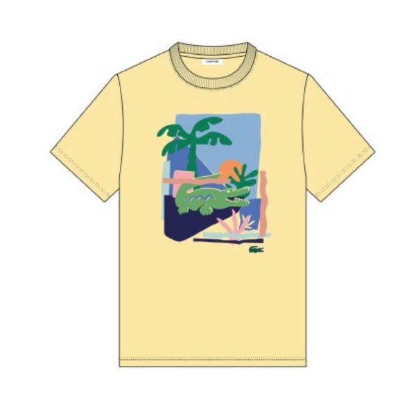 Men’s Lacoste Palm Beach Tee In Yellow