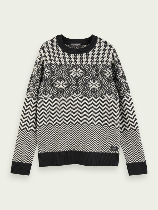 Scotch & Soda-Lightweight Wool-Blend Patterned Sweater