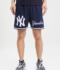 New York Yankees Logo Mesh Short (Navy)