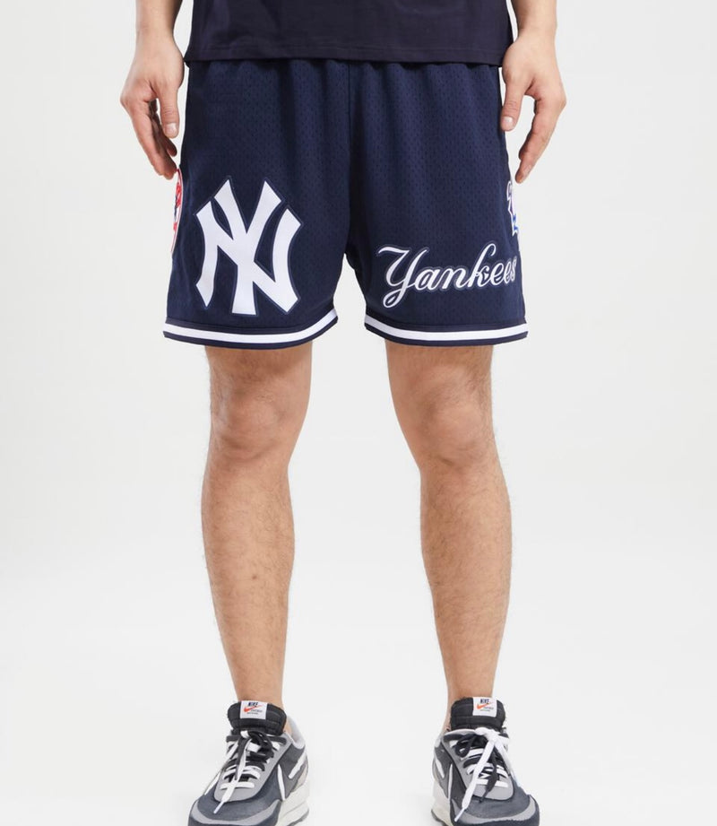 New York Yankees Logo Mesh Short (Navy)
