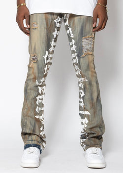 Golden Virgo Stacked Jeans