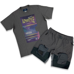 Alpha Style Arthur Hiking Grey Short Set
