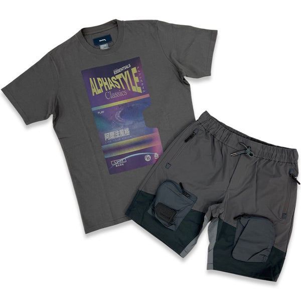 Alpha Style Arthur Hiking Grey Short Set