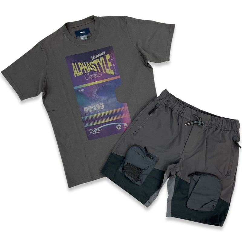 Alpha Style Arthur Hiking Grey Short Set