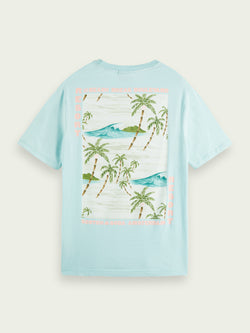 Scotch&Soda Organic Graphic Tee In Seafoam (166652)