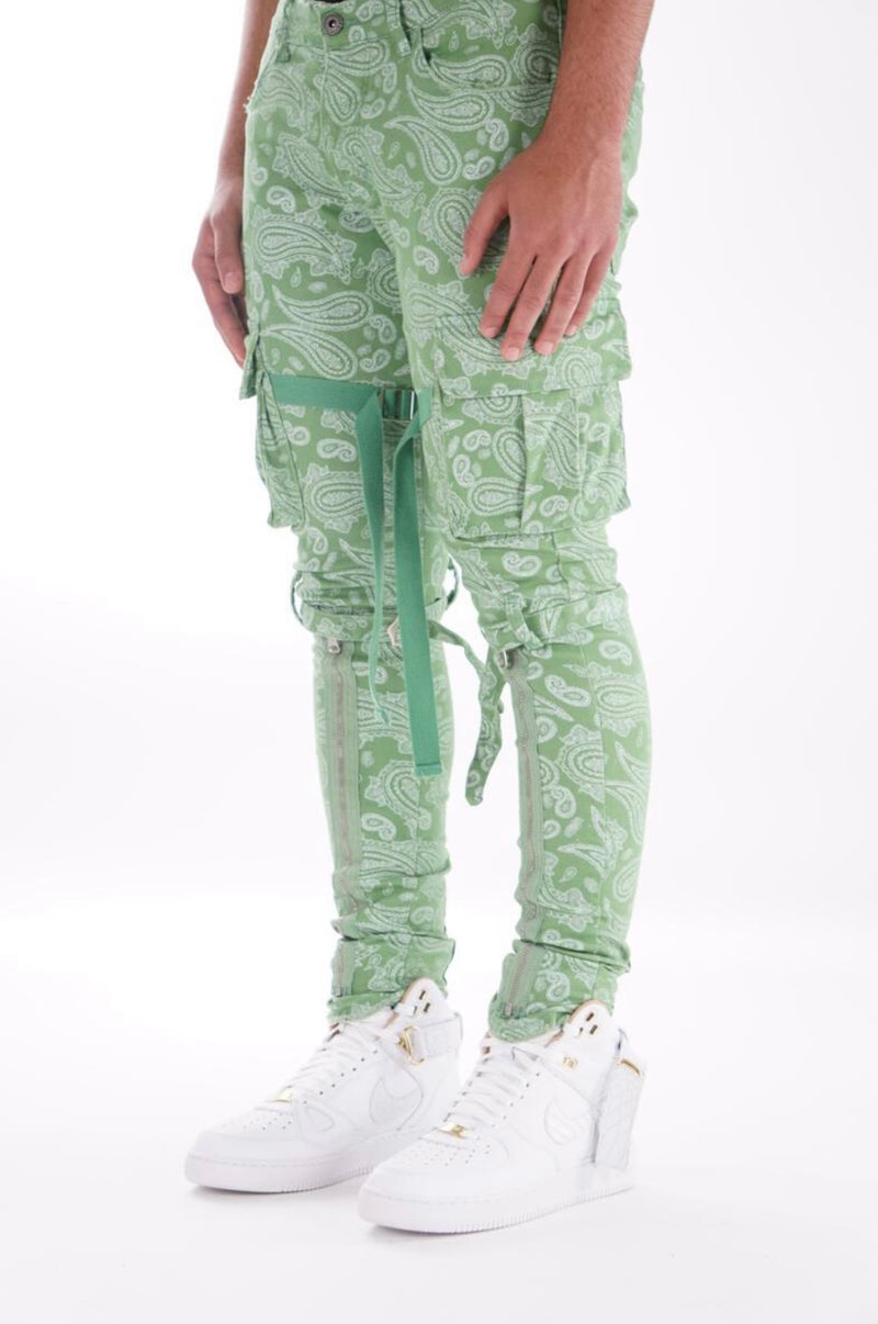 Valabasas V39 Paisley Green Denim