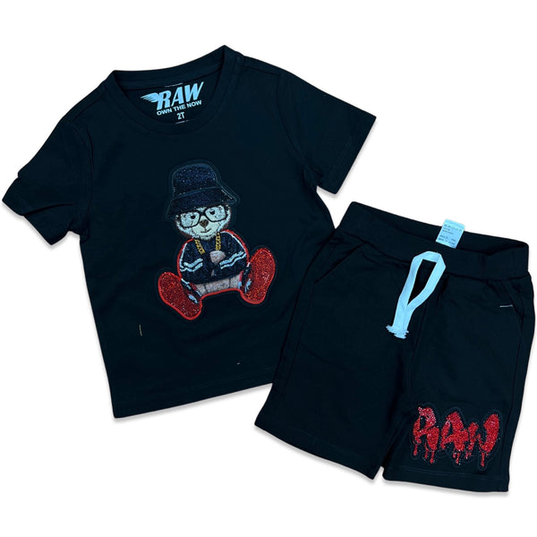 Kids Raw Teddy Chain Short Set