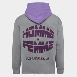 Homme Femme Respect Grey/Purple Hoodie