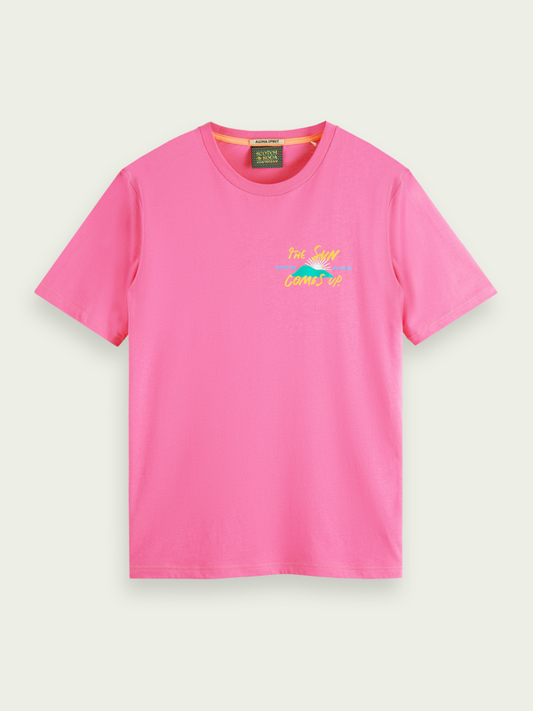 Scotch&Soda Abel Macias Tee In Magenta (166799)
