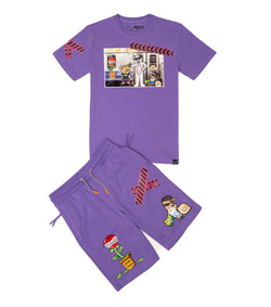 Civilized Money Bear Short Set (Lavender)