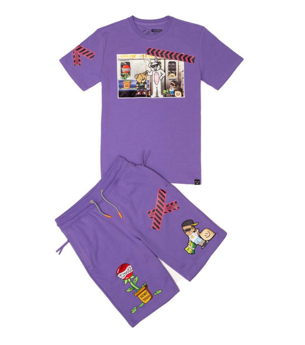 Civilized Money Bear Short Set (Lavender)