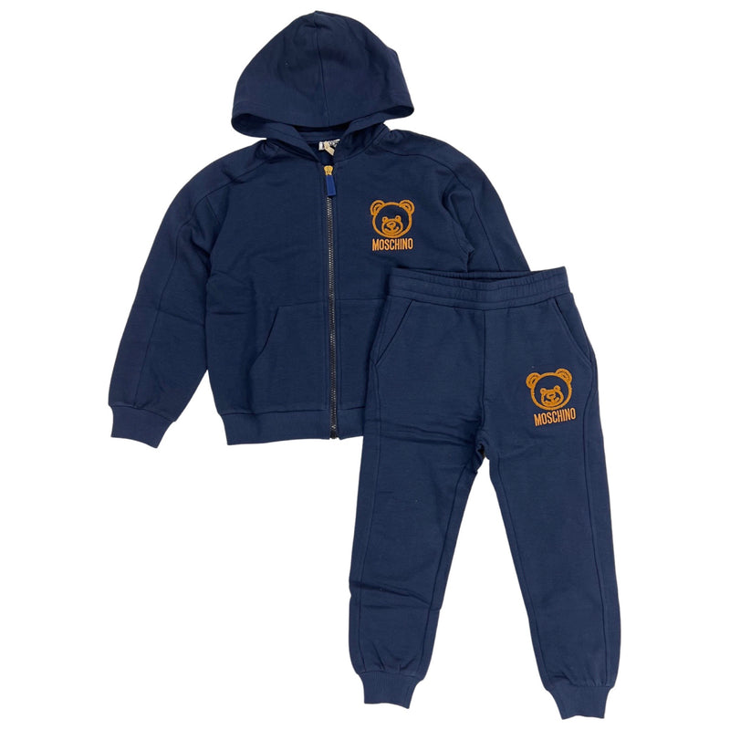 Kids Fuzzy Teddy Navy Set (HUK02I)