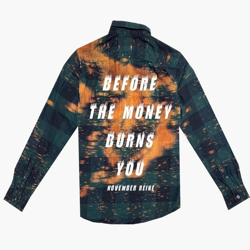 November Reine The Money Flannel In Dark Green