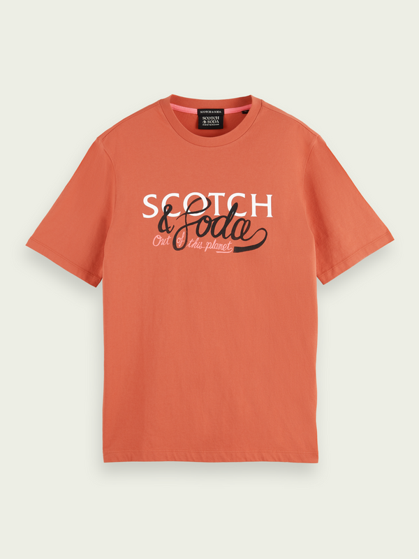 Scotch & Soda Artwork Tee In Mars (167341)