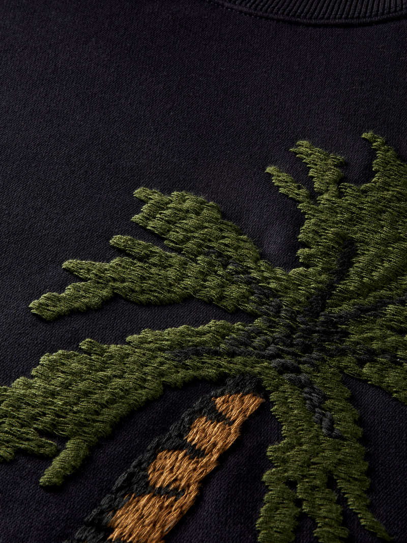 Scotch & Soda Embroidered Sweater In Navy (166538)