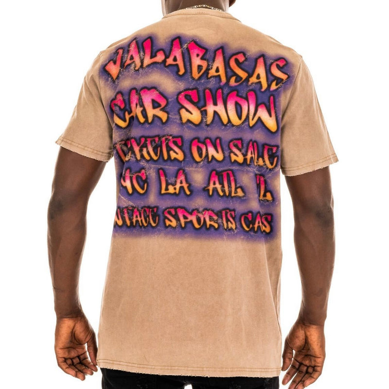 Valabasas 77 Car Show Vintage Moca Tee