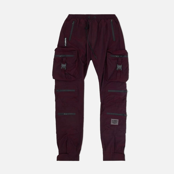 Eight & Nine Combat Nylon Iridescent Wine Joggers