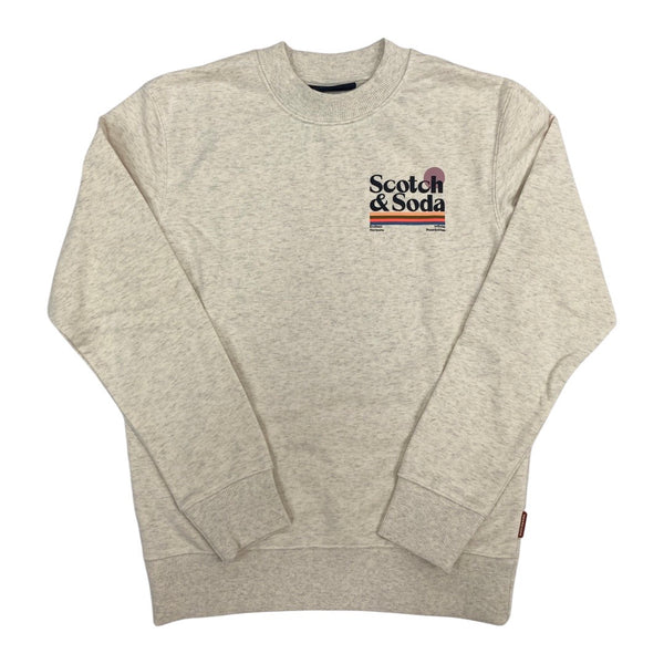 Scotch & Soda Graphic Sweater In Cream (164886)