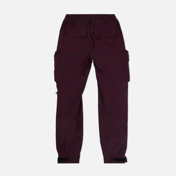 Eight & Nine Combat Nylon Iridescent Wine Joggers
