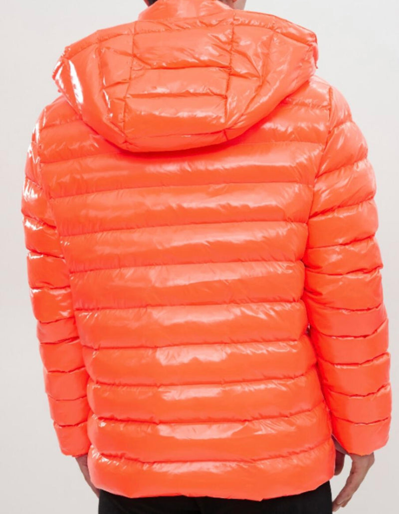 Roku Shiny Tear Drip Bubble Jacket (Neon Orange)