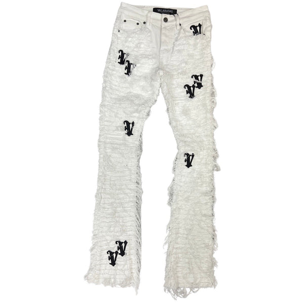 Valabasas “V-Ironic” White Black Stacked Jeans