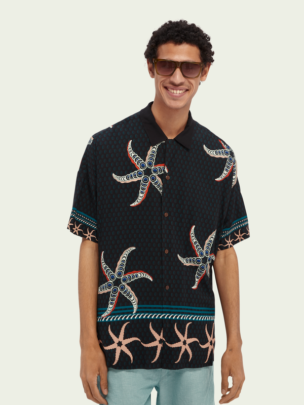 Scotch&Soda Printed Oversized Hawaiian Shirt