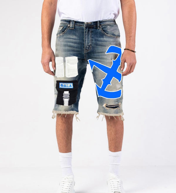 Gala Stone Blue Impact Denim Shorts