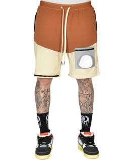 Hideout Paradise Sport Shorts (Brown/Beige)
