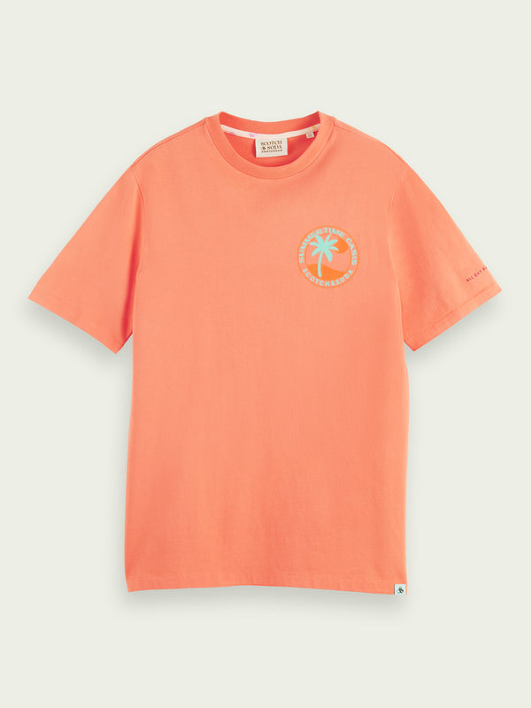 Scotch&Soda Graphic Jersey Tee In Punch (166062)