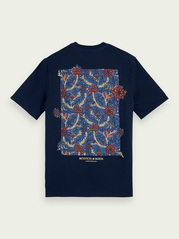 Scotch & Soda Graphic Artwork Tee In Navy (167340)