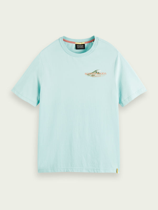 Scotch&Soda Organic Graphic Tee In Seafoam (166652)