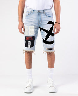 Gala Light Blue Impact Denim Shorts
