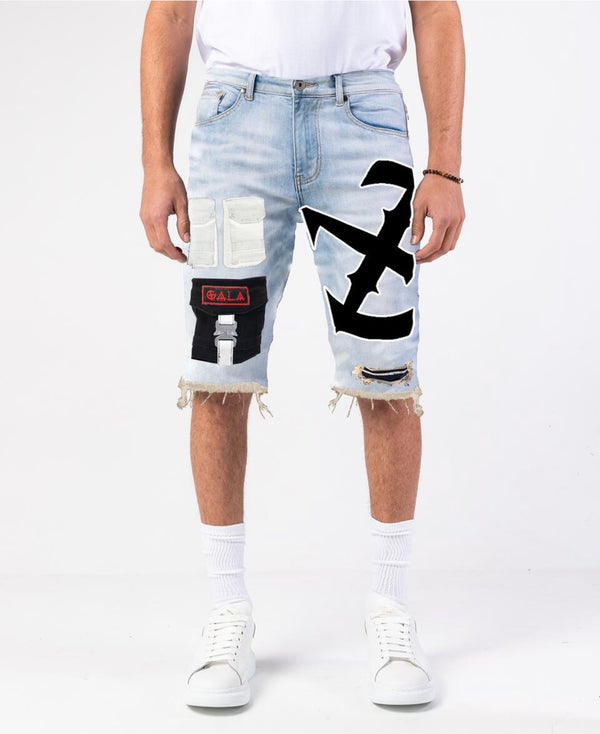 Gala Light Blue Impact Denim Shorts