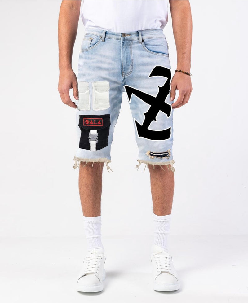 Gala Light Blue Impact Denim Shorts