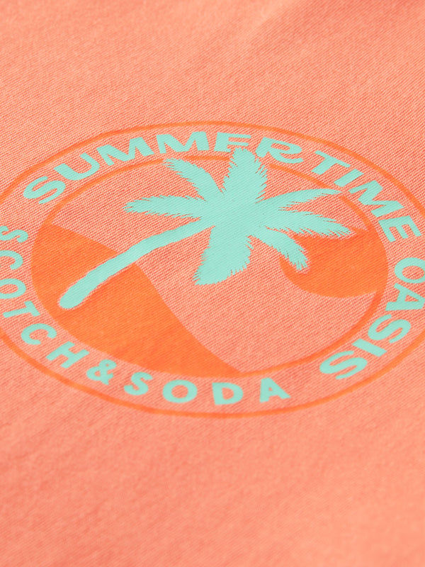 Scotch&Soda Graphic Jersey Tee In Punch (166062)