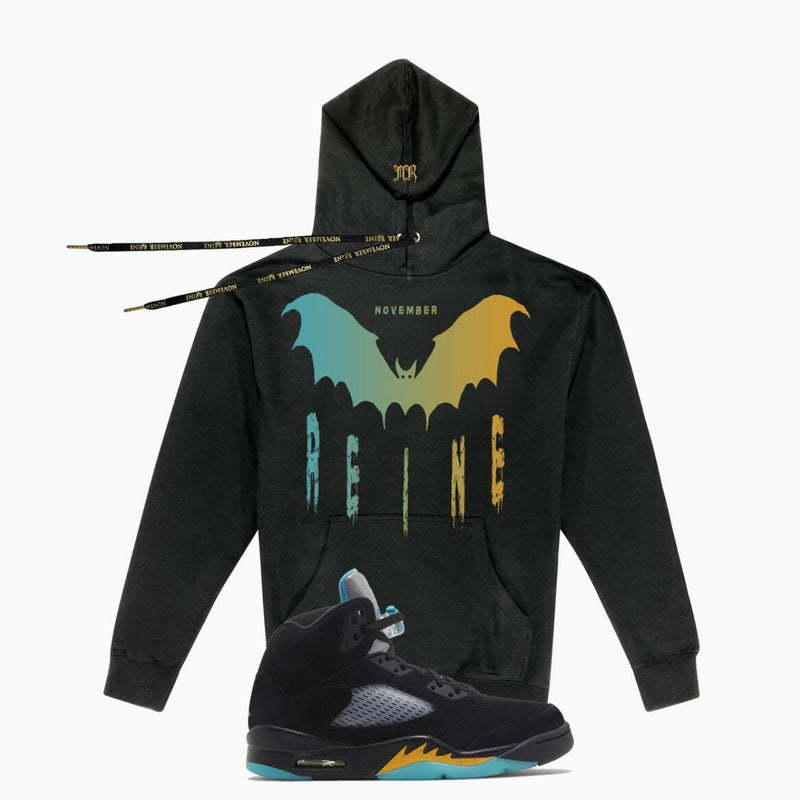 November Reine Bat Hoodie In Black