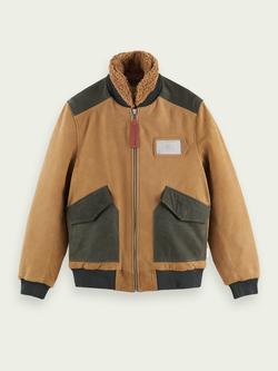 Scotch & Soda Colour Block Suede Jacket (163281)