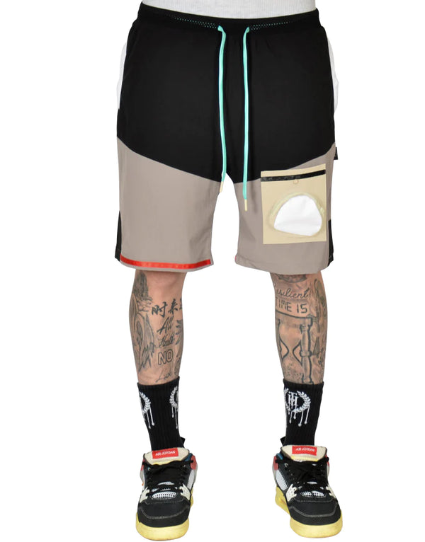 Hideout Paradise Sport Shorts (Black/Grey)