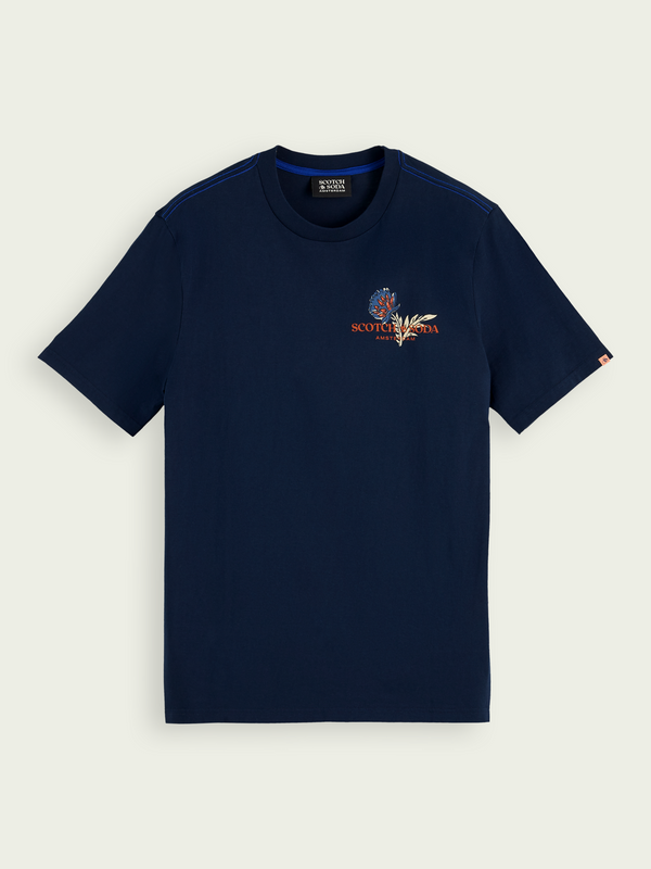 Scotch & Soda Graphic Artwork Tee In Navy (167340)