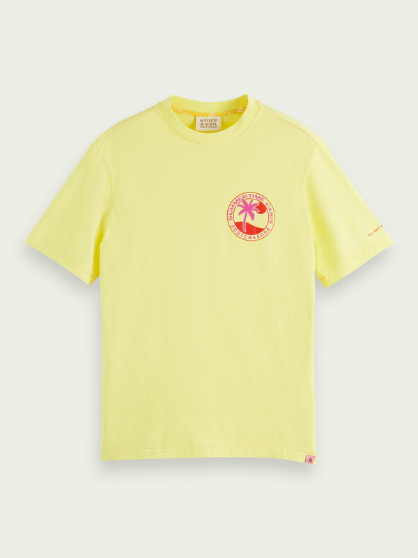 Scotch&Soda Graphic Jersey Tee In Lemonade (166062)