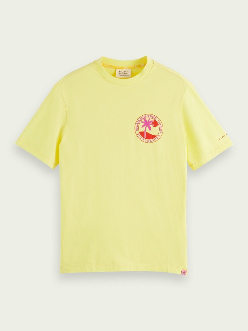 Scotch&Soda Graphic Jersey Tee In Lemonade (166062)