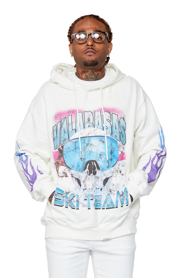 Valabasas “Ski Team” White Hoodie