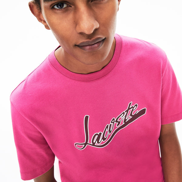 Lacoste Script Tee (Pink)