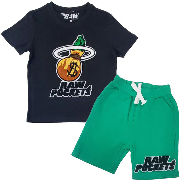 Kids Raw Pockets Short Set