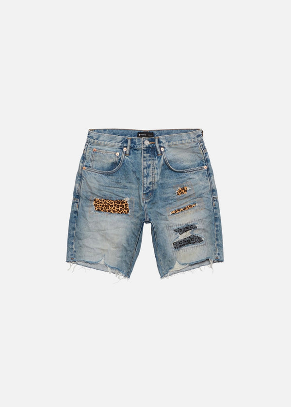 Purple Brand Indigo Animal Print Shorts