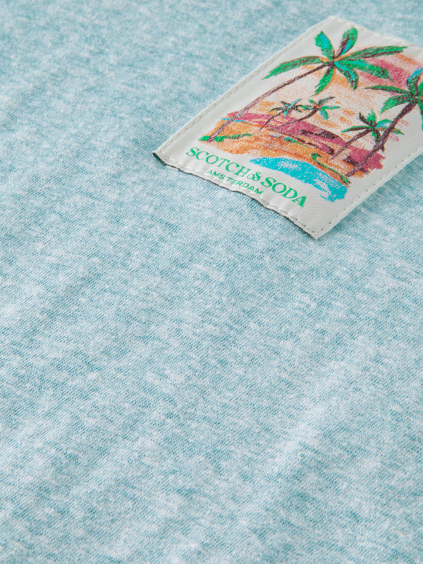 Scotch&Soda Melange Tee In Pool (166653)