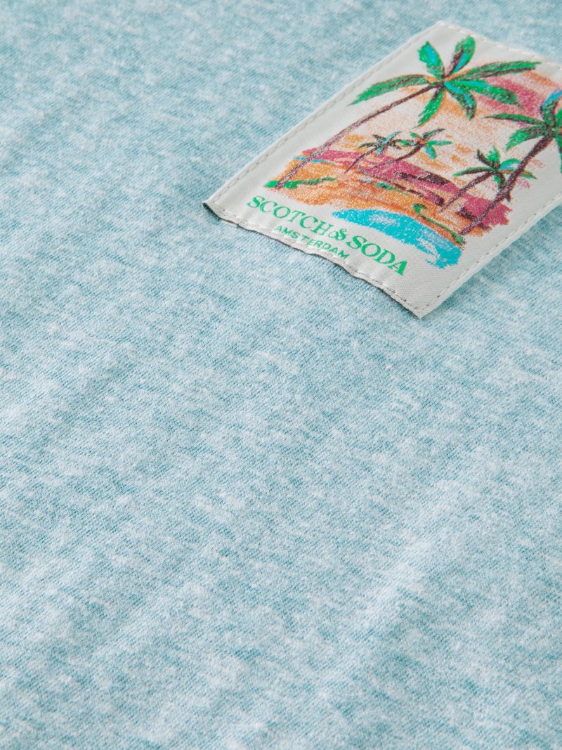 Scotch&Soda Melange Tee In Pool (166653)