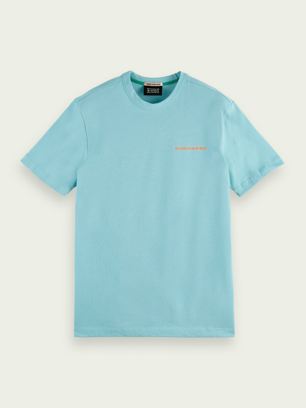 Scotch&Soda Cotton Logo Tee In Seafoam (166064)