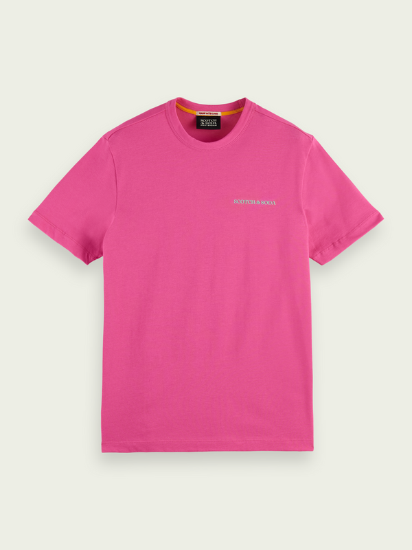 Scotch&Soda Cotton Logo Tee In Flame (166064)